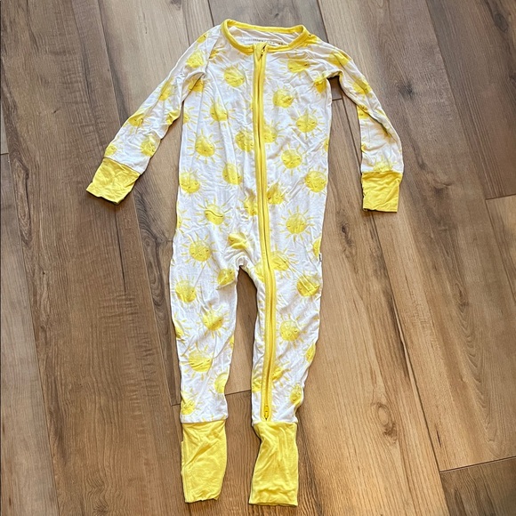 Little Sleepies Yellow Sunshine Print Kids One Piece - Picture 1 of 2